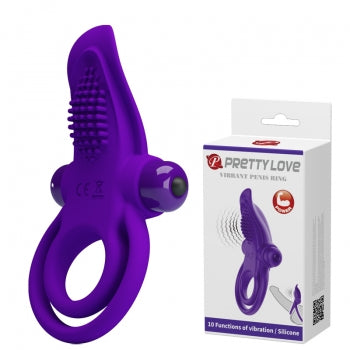 Pretty Love by Baile Vibrant Penis Ring - Purple