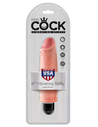 Pipedream King Cock 6" Vibrating Stiffy - Light