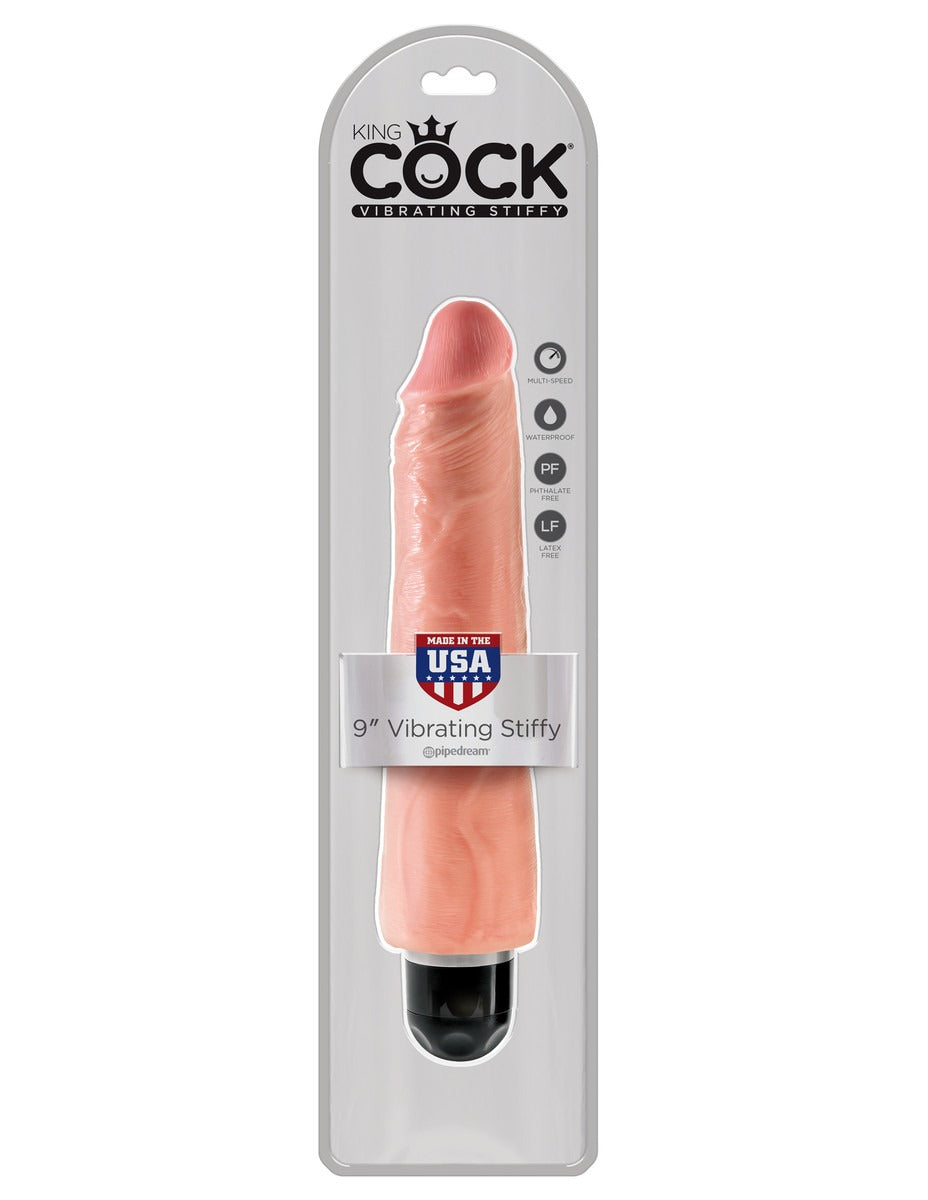 Pipedream King Cock 9'' Vibrating Stiffy - Light