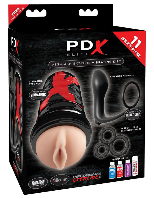 PDX Elite Ass-Gasm Extreme Vibrating Kit-0