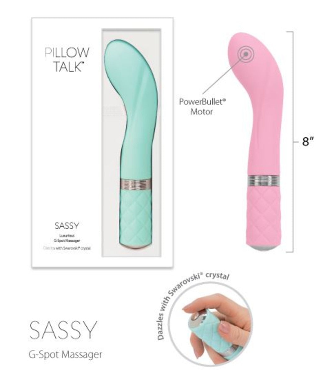 BMS Pillow Talk Sassy Luxurious G-Spot Vibrator - Teal