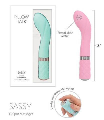 BMS Pillow Talk Sassy Luxurious G-Spot Vibrator - Teal