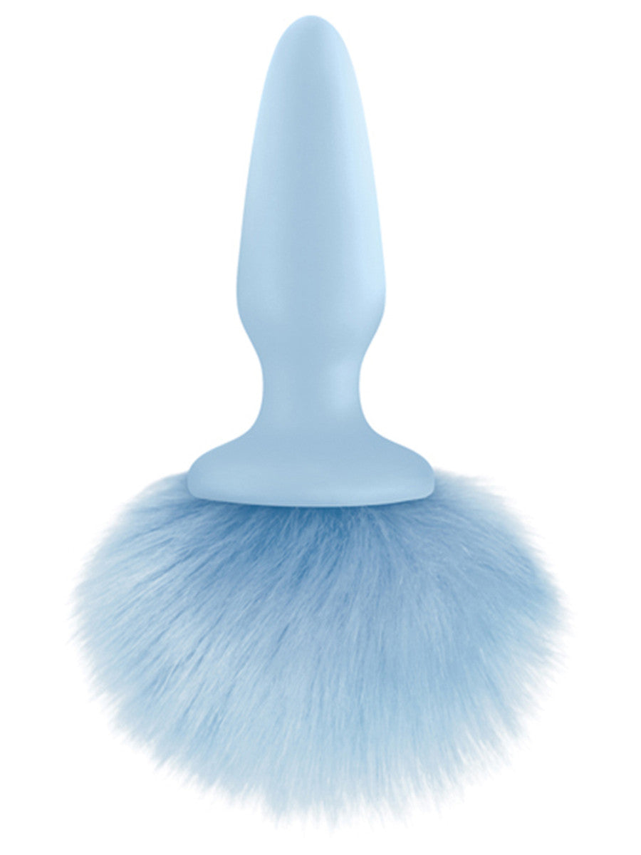 NS Novelties Bunny Tails Butt Plug - Blue