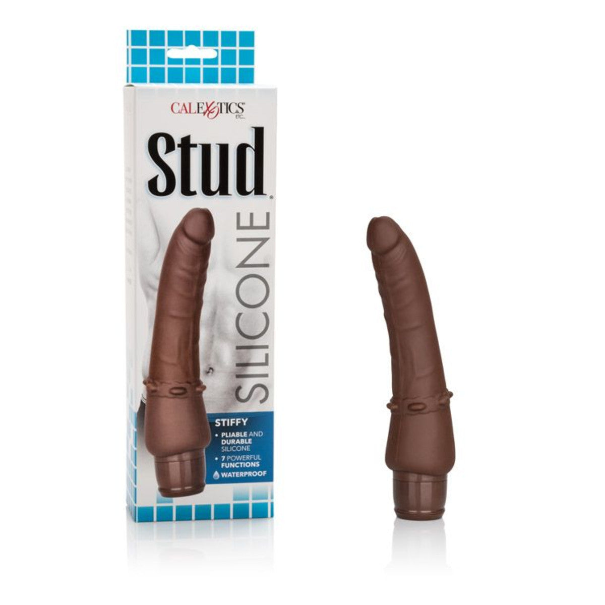 CalExotics Stud Silicone Stiffy Vibrator - Brown