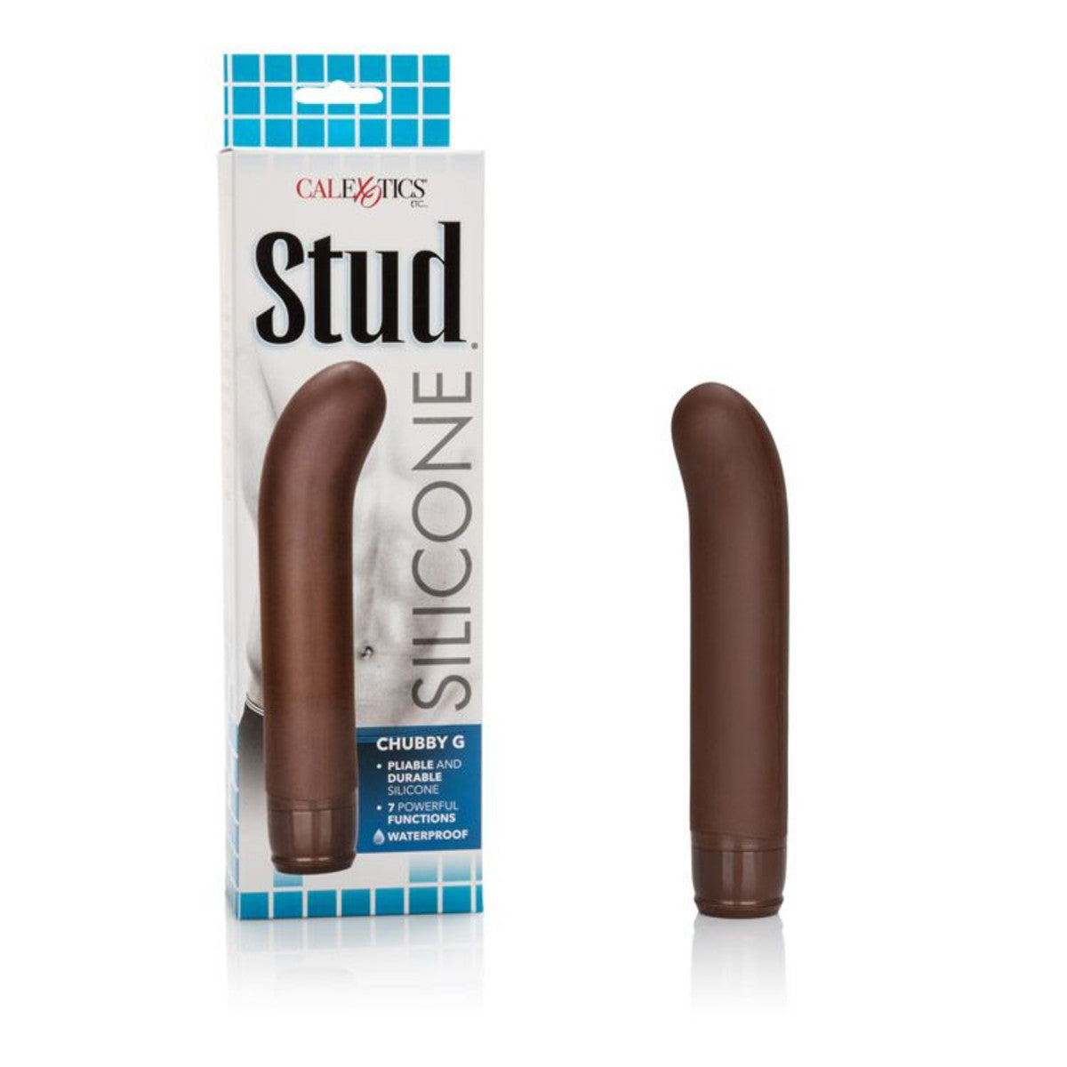 CalExotics Stud Silicone Chubby G-Spot Vibrator - Brown