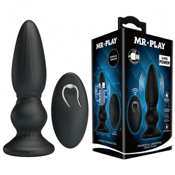 Mr Play by Baile Rechargeable Powerful Vibrating Anal Plug with Remote