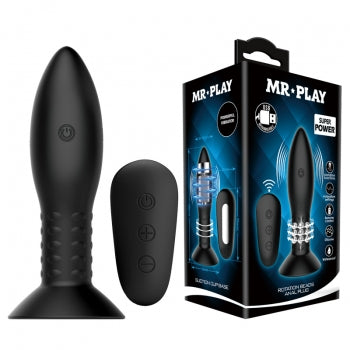 Mr Play by Baile Rechargeable Vibrating Rotation Beads Anal Plug with Remote