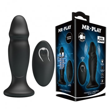 Mr Play by Baile Rechargeable Powerful Vibrating Anal Plug with Remote