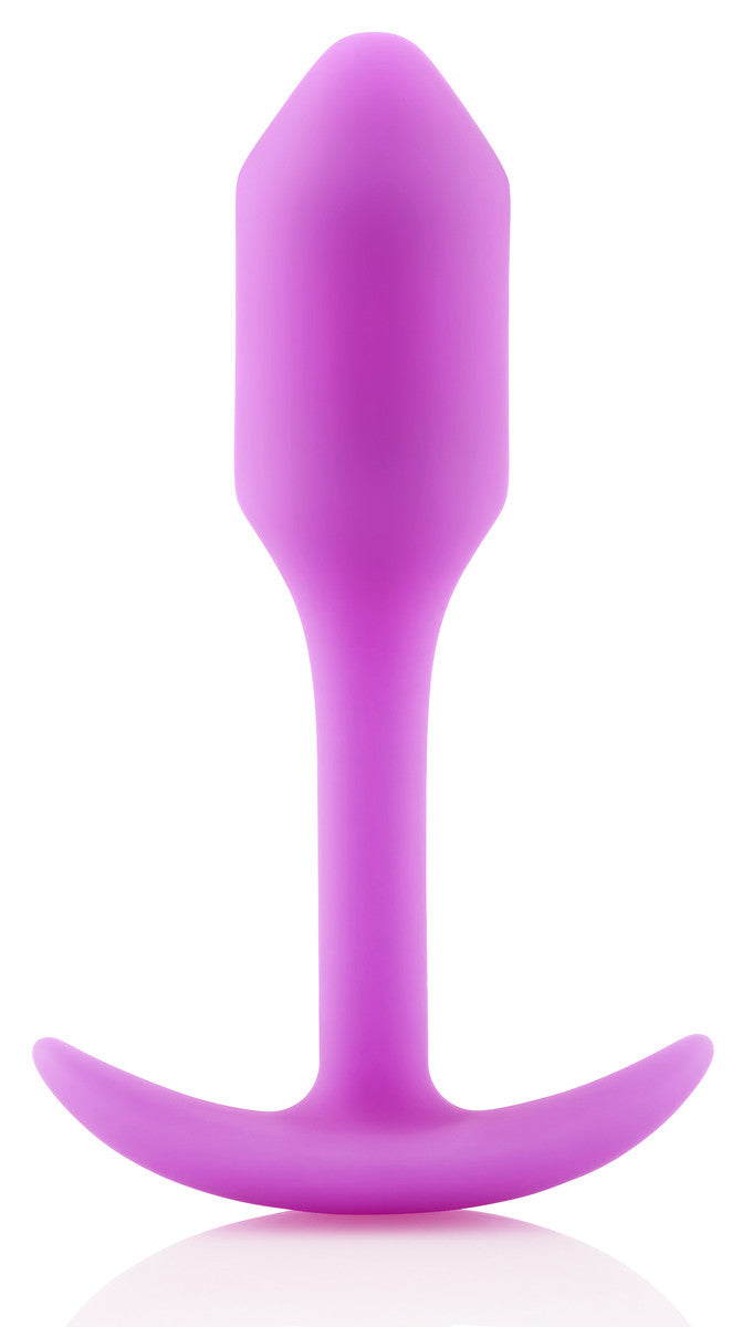 b-Vibe Snug Plug 1 Weighted Silicone Butt Plug - Fushia