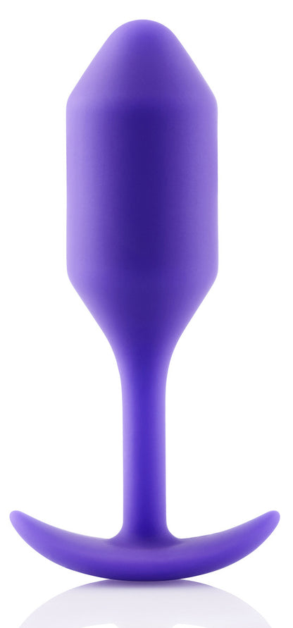 b-Vibe Snug Plug 2 Weighted Silicone Butt Plug - Purple