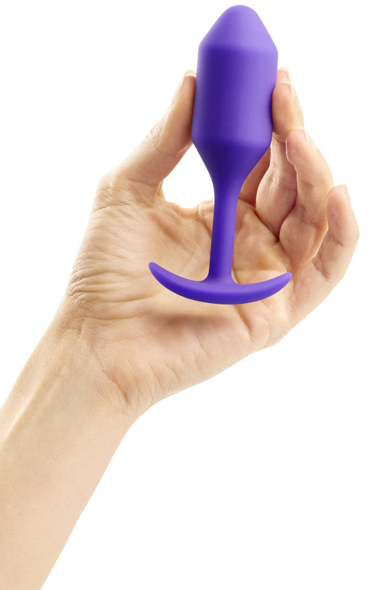 b-Vibe Snug Plug 2 Weighted Silicone Butt Plug - Purple