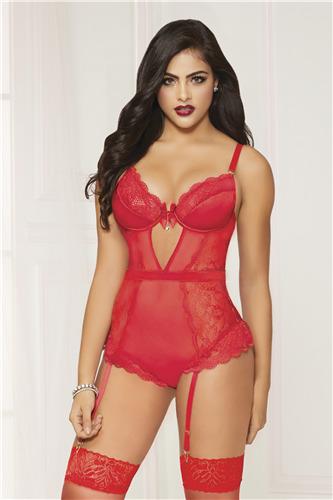 Seven 'Til Midnight 10827 Crimson Crush Teddy - XLarge - Red