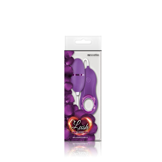 NS Novelties Lush Rose Rechargeable Vibrating Egg - Purple