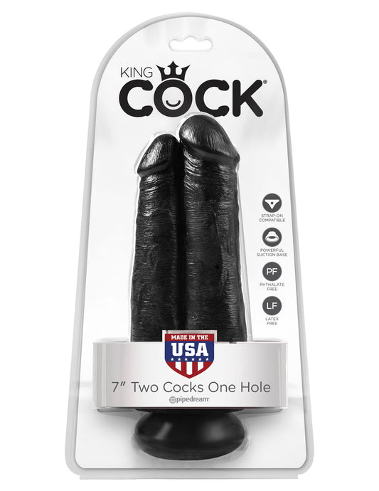 King Cock 7 Inch Two Cocks One Hole-7689