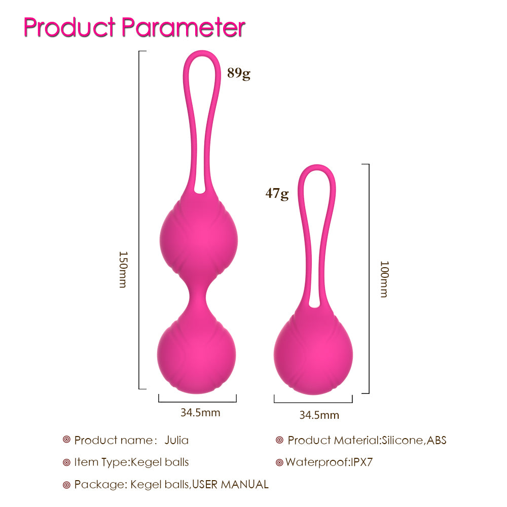 y.Love Julia-Fit 2pc Dewdrop Weighted Kegel Set 2pc