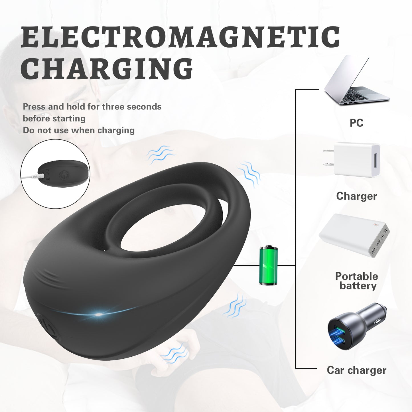 y.Love Titan-Pwr Rechargeable Vibrating Cock Ring
