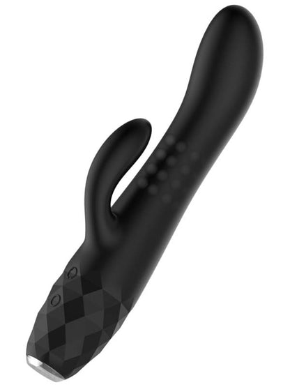 Diamonds by Playful The Duchess Rotating Beaded Rabbit Vibrator - Black