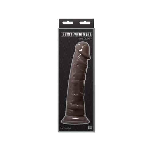 NS Novelties Elements 7" Dildo with Suction Cup - Black