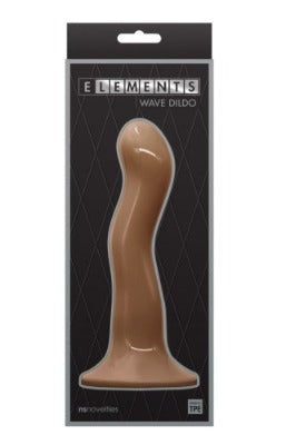 NS Novelties Elements 6" Wave Dildo with Suction Cup - Brown