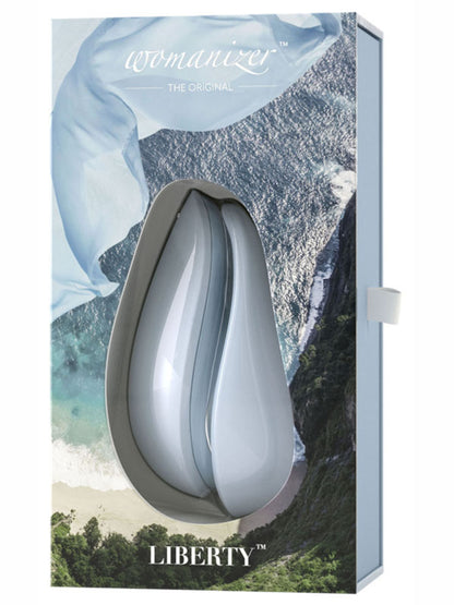 Womanizer Liberty Rechargeable Clitoral Stimulator - Pastel Blue