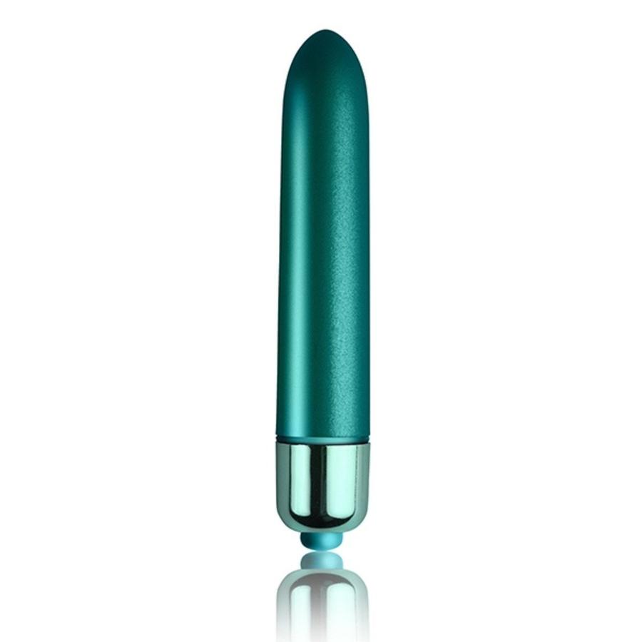 Rocks Off RO-90mm Touch of Velvet Bullet Vibrator - Peacock