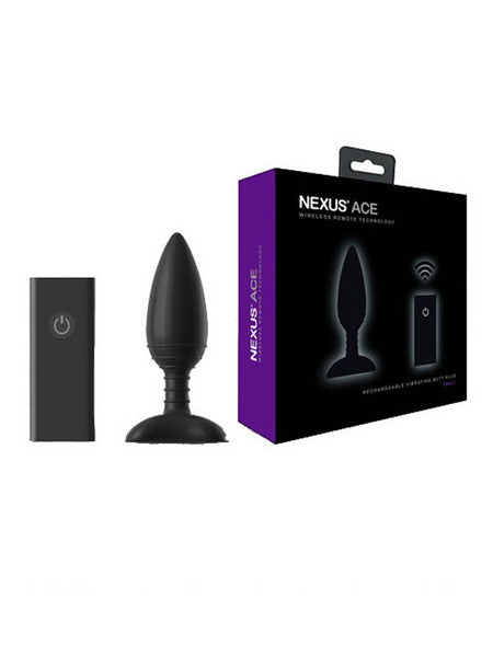 Nexus Ace Rechargeable Vibrating Butt Plug - Small - Black