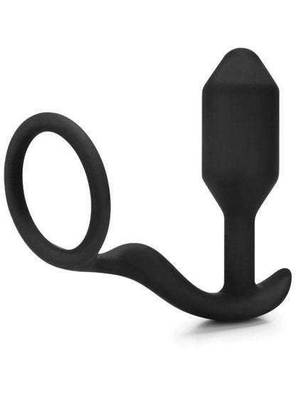 b-Vibe Snug &amp; Tug Weighted Silicone Butt Plug &amp; Penis Ring