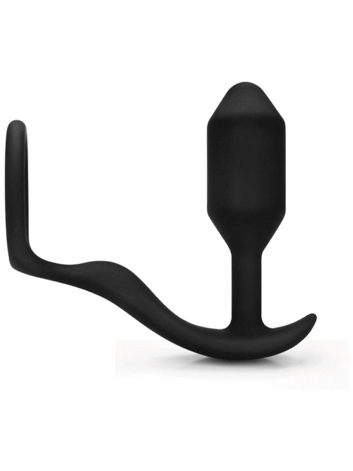 b-Vibe Snug &amp; Tug Weighted Silicone Butt Plug &amp; Penis Ring