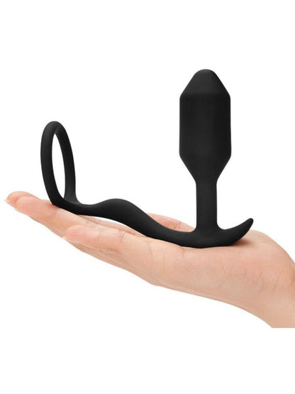 b-Vibe Snug &amp; Tug Weighted Silicone Butt Plug &amp; Penis Ring