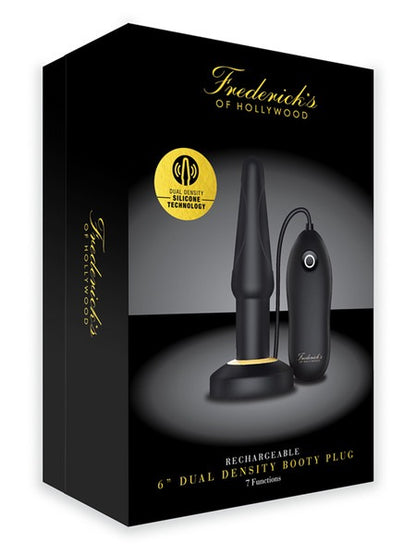 Fredericks of Hollywood 6'' Dual Density Booty Rechargeable Plug - Black