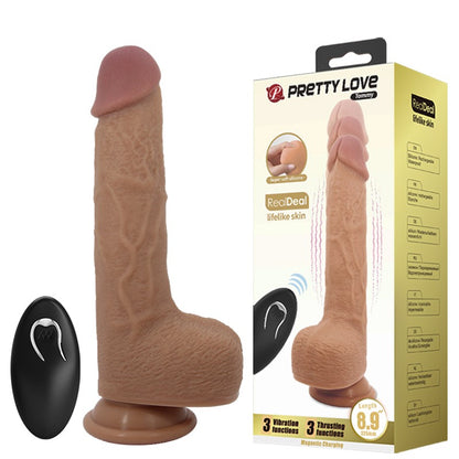 Pretty Love Tommy 8.9" Thrusting & Vibrating Dildo with Remote Control