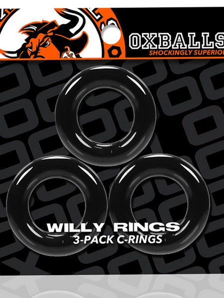 Oxballs Willy C-Rings Cockrings 3pk - Black