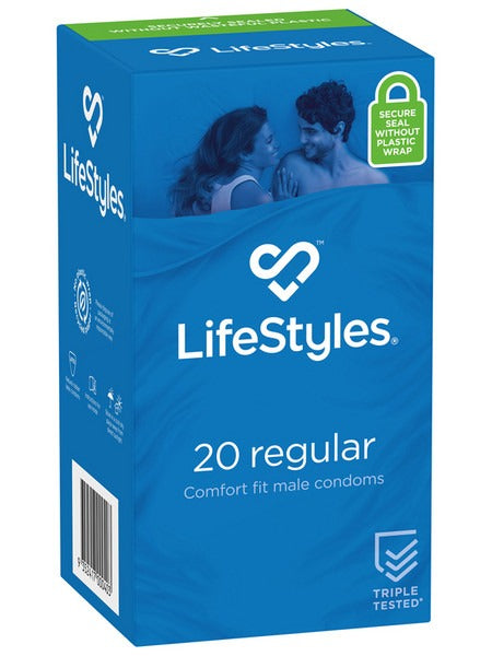 Lifestyles Regular Comfort Fit Condoms 20pk