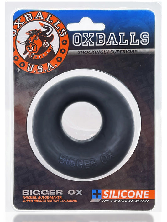 Oxballs Bigger Ox Thicker Bulge Maker Super Mega Stretch Cockring - Black Ice