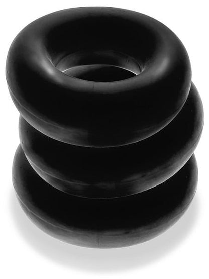 Oxballs Fat Willy Jumbo Cockrings 3pk - Black