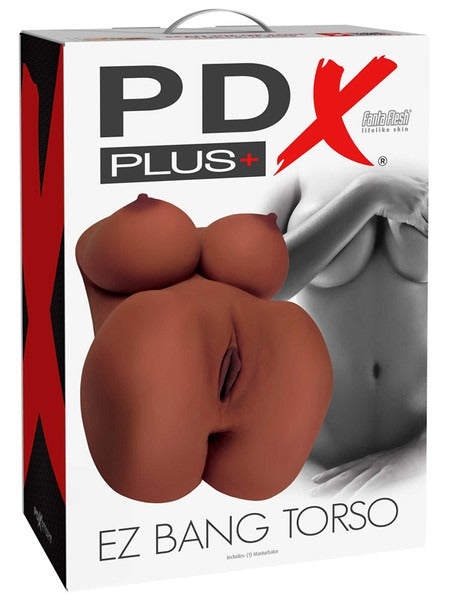 Pipedream PDX Plus EZ Bang Torso Masturbator - Brown