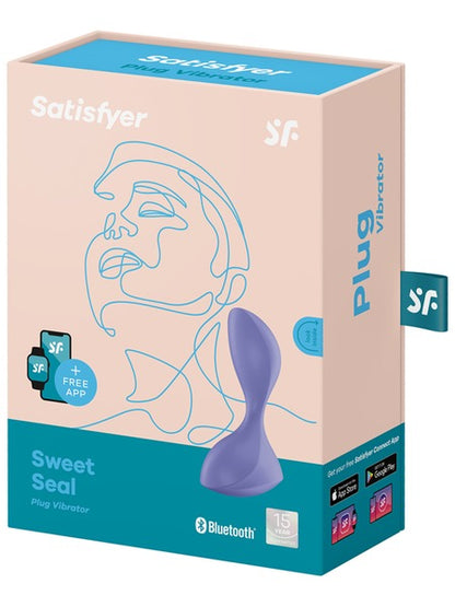 Satisfyer Sweet Seal Rechargeable Vibrating Plug with App Control - Lilac