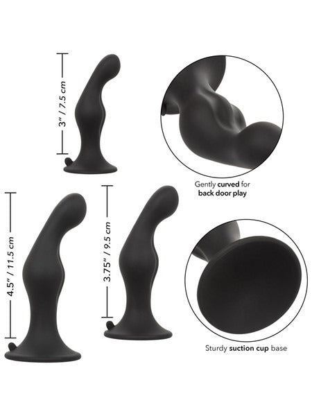 Calexotics Silicone Anal Ripple Kit - Black