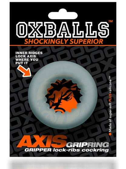 Oxballs Axis Grip Cockring - Clear Ice