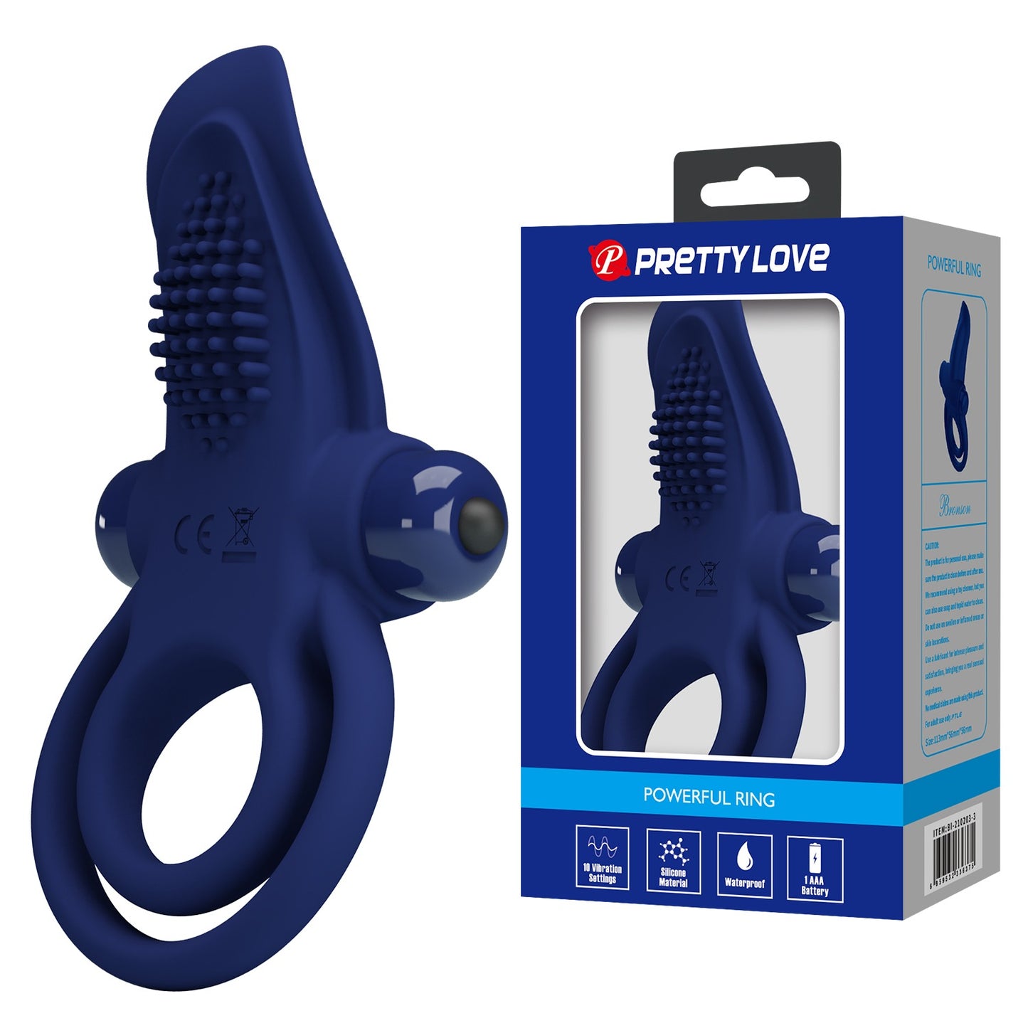 Pretty Love Bronson Powerful Rabbit Vibrating Cock Ring