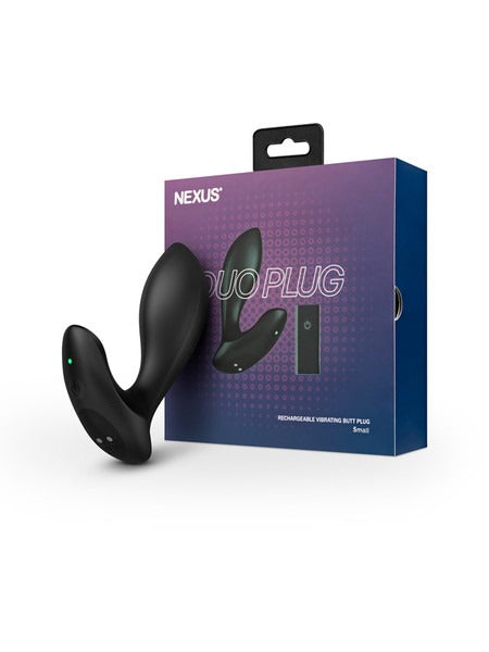 Nexus Duo Plug Rechargeable Vibrating Butt Plug - Black