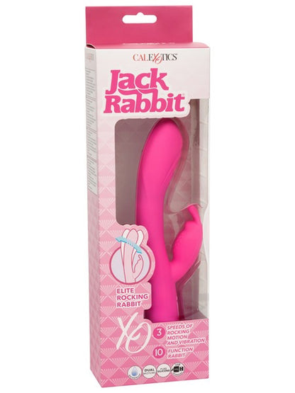 CalExotics Jack Rabbit Elite Rocking Rechargeable Rabbit Vibrator - Pink