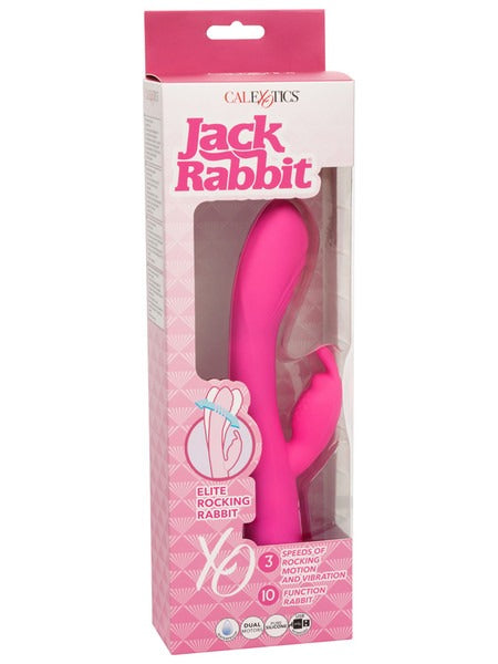 CalExotics Jack Rabbit Elite Rocking Rechargeable Rabbit Vibrator - Pink