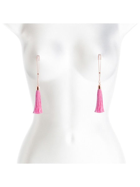 NS Novelties Bound Nipple Clamps - Pink &amp; Rose Gold