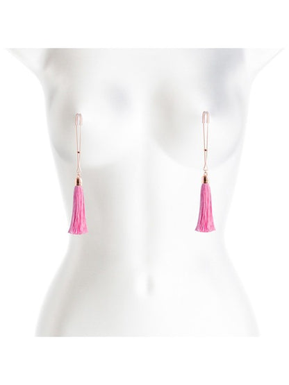 NS Novelties Bound Nipple Clamps - Pink &amp; Rose Gold