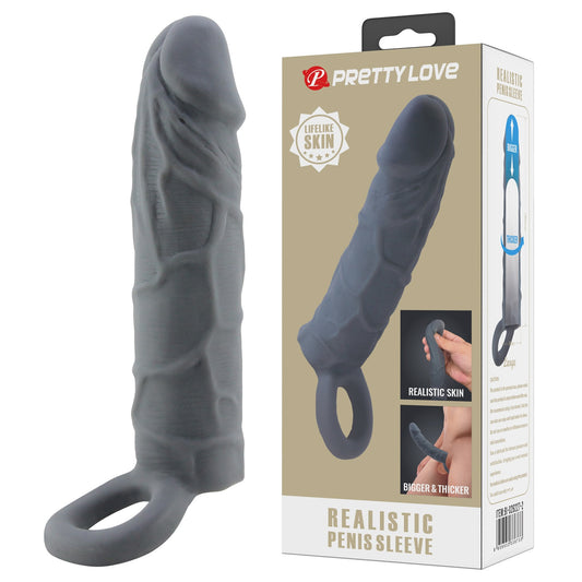 Pretty Love Large Realistic Penis Sleeve