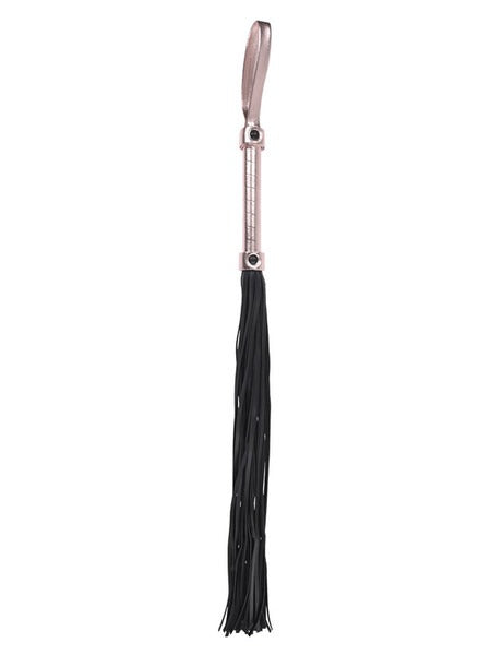 Sportsheets Sex &amp; Mischief Brat Flogger - Rose Gold &amp; Black
