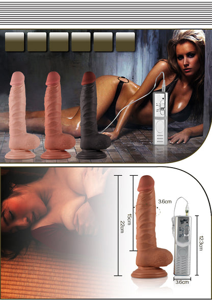 Lovetoy Products Real Extreme 8.5'' Vibrating Realistic Dildo with Suction Cup Base