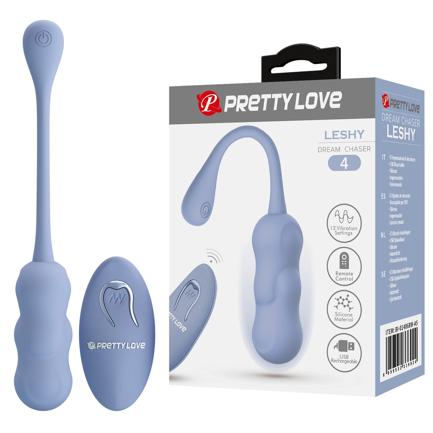 Pretty Love Leshy 4 Rechargeable Vibrating Egg with Remote