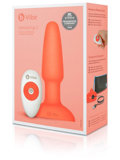 b-Vibe Rimming 2 Rechargeable Rotating & Vibrating Plug with Remote